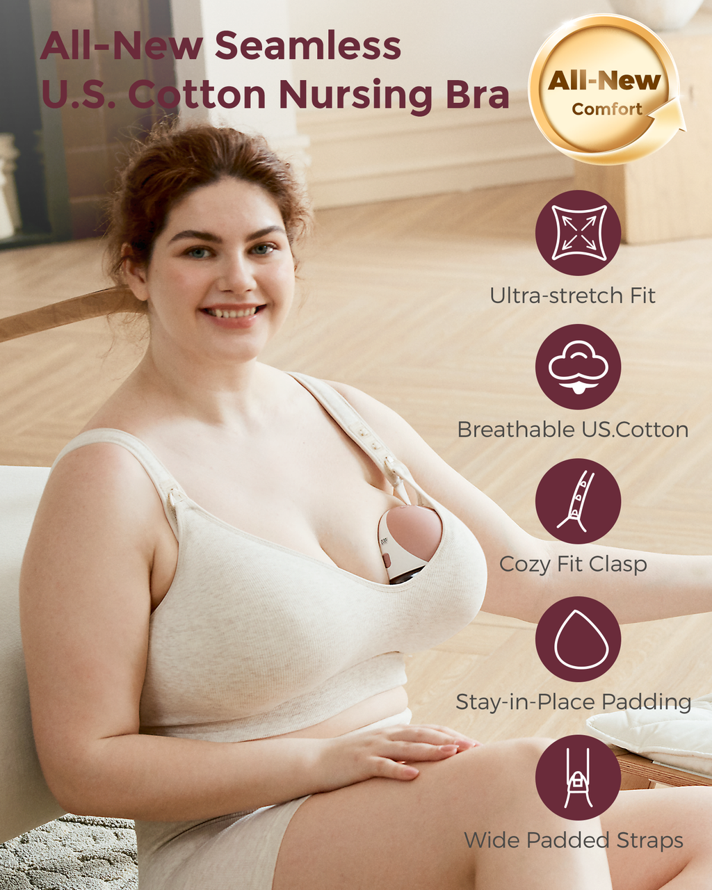 Momcozy Busty Cotton Nursing Bras