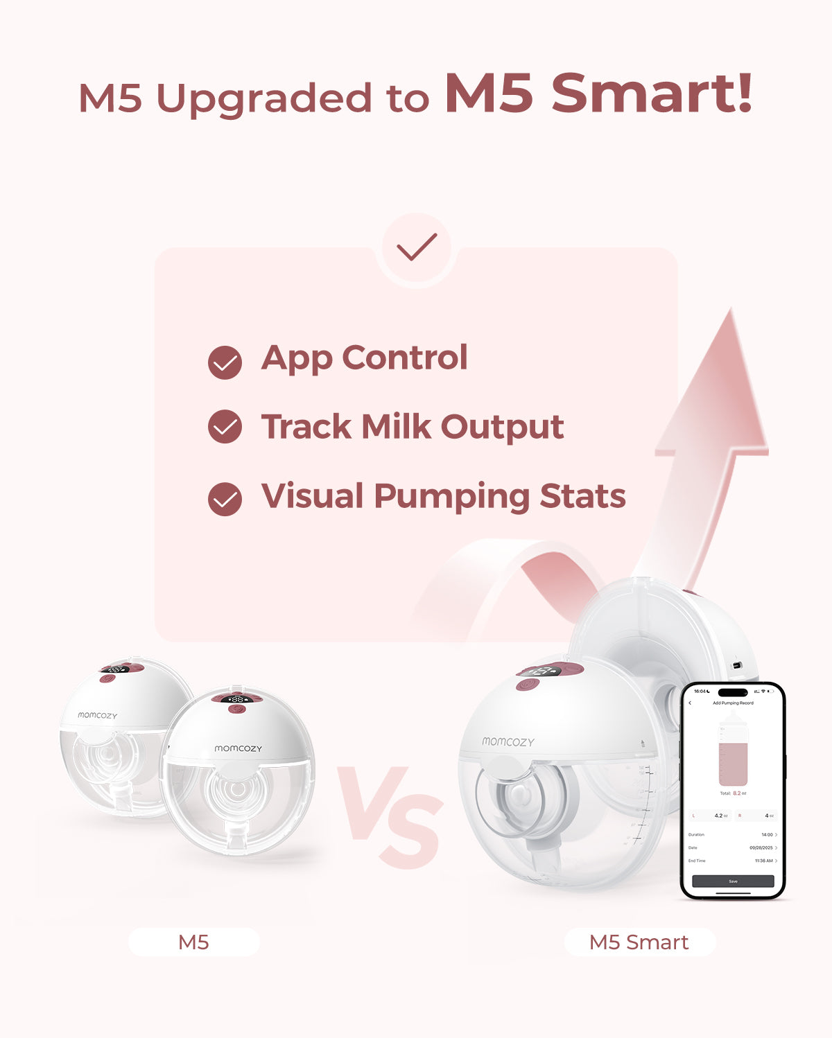 M5 Smart Heat Massager Bundle: Double M5 Smart Breast Pump and Double Breast Massager