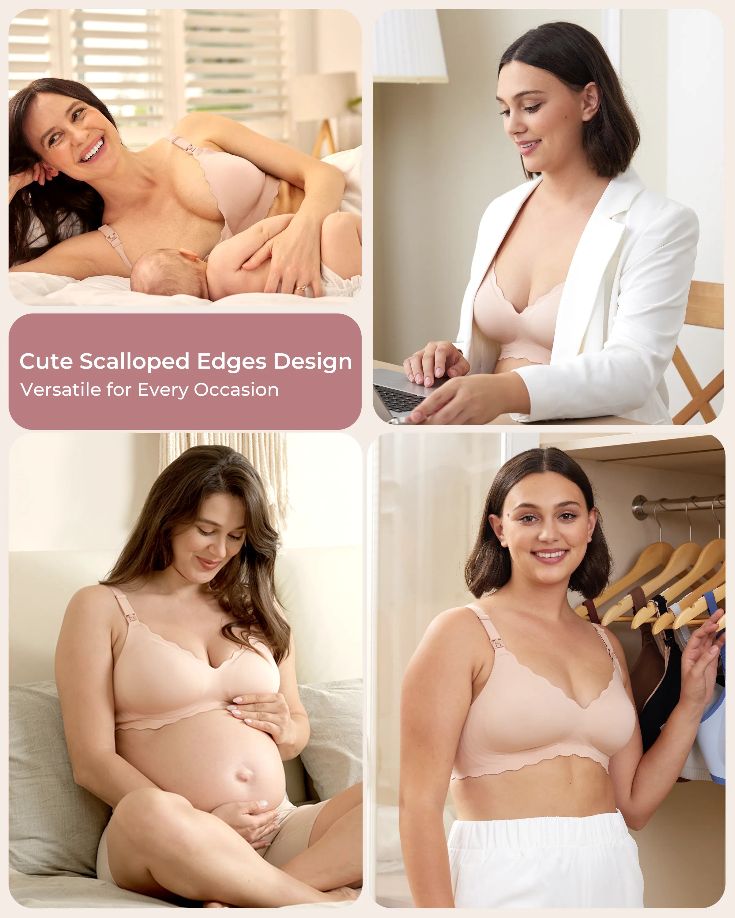 Jelly Strip Seamless Nursing Bra YN46